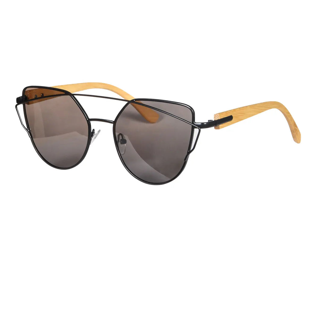 2024 Fashion  Y2K Sunglasses Polarized Men Women Bamboo Sun Glasses Metal Frame Polarized Sunglasses Women