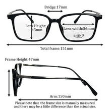 Load image into Gallery viewer, SHINU  Titanium Frame Multifocal Grade Glasses Near and Far Photochromic Reading Glasses Men Prescription Glasses Big Size
