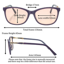 Load image into Gallery viewer, SHINU FL-41 Light Pink Tinted Glasses,480-520mm Blue Light Blocking, Eye Comfort &amp; Migraine Relief for Light Sensitivity UV400

