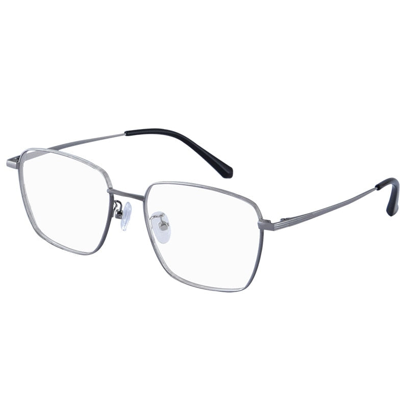 Shinu óculos de titânio masculino, óculos de leitura multifocal de titânio com lentes de formato livre conforme prescrição do comprador personalizada