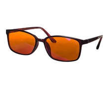 Load image into Gallery viewer, Red Glasses Block Blue Light Better Sleep Orange Lens Glasses for Working with Computer Gaming Glasses Blue Light Blocking
