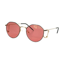 Загрузить изображение в средство просмотра галереи, SHINU FL-41 Photochromic Migraine Glasses Rose Tinted Small Frame 133mm Narrow Face Light Sensitivity Indoor Outdoor UV400
