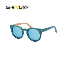 Load image into Gallery viewer, Round Women Sunglasses  Polarized Sunglasses Wood Handmade Eyeglasses Nature Wooden Eyewear Round Fashion Glasses 2024
