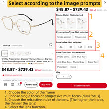 Загрузить изображение в средство просмотра галереи, Prescription Glasses Men Women Boutique Unique Acetate Eyeglass Frame Custom As Buyer Prescription High Quality Frames 5 Model
