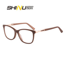 Load image into Gallery viewer, SHINU Custom Women Glasses with Diopters Multifocal Near and Far Reading Glasses Acetate Glasses Myopia Glasses Women
