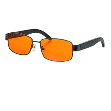 Load image into Gallery viewer, Orange Glasses Blue Light Blocking Red Lens Glasses Anti BlueLight Wooden Glasses Men Nighttime Blue Light Protection Small Size
