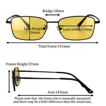 Load image into Gallery viewer, Night Vision Sunglasses Men Titanium Driving Glasses for Vision Blue Light Blocking Computer Glasses Yellow Lens Fishing Eyewear
