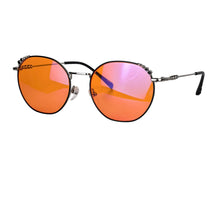 Load image into Gallery viewer, Better Sleep Glasses Red Lenses Long Time Working Orange Lensesround Frame Metal Eyeglasses Blue Light Color Lenses with Recipe
