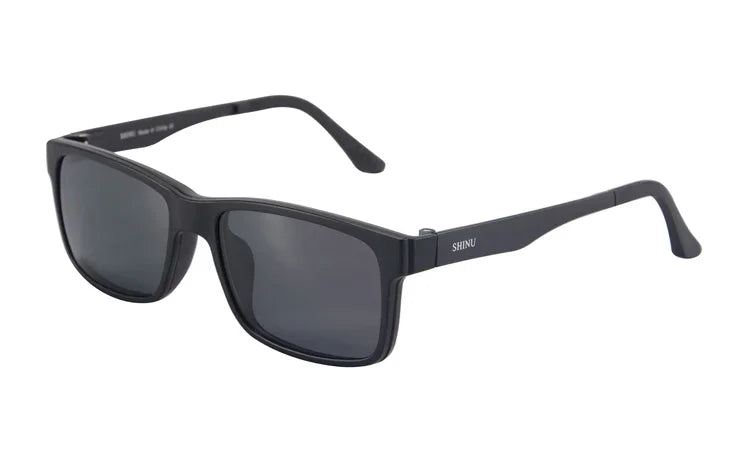 SHINU brand clip on sunglasses men polarized prescription sunglasses with diopter myopia  multifocal glasses near and far