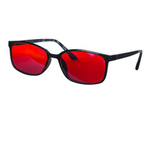 Load image into Gallery viewer, Red Glasses Block Blue Light Better Sleep Orange Lens Glasses for Working with Computer Gaming Glasses Blue Light Blocking
