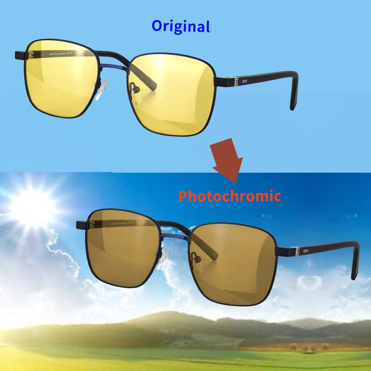 Night Vision Glasses for Driving Photochromic Sunglasses Men Day and – SHINU EYEWEAR STORE