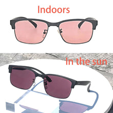 Load image into Gallery viewer, SHINU FL41 Migraine Glasses Man Blue Light Blocking Glasses Dark or Light Photophobia Glasses for Migraine Square Eyeglasses

