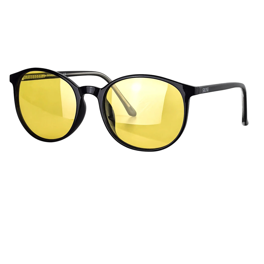 SHINU Anti Blue Light Yellow Lens Glasses Y2k Polarized Sunglasses Women Night Vision Glasses for Driving Girlfriend Gift