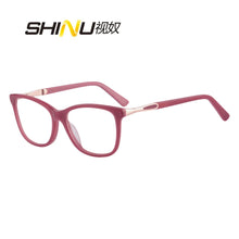 Load image into Gallery viewer, SHINU Custom Women Glasses with Diopters Multifocal Near and Far Reading Glasses Acetate Glasses Myopia Glasses Women
