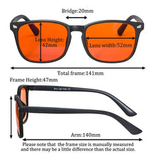 Load image into Gallery viewer, Men’s Glasses Blue Light Blocking Computer Glasses Orange Yellow Clear Lenses Glasses Light Blue Eyeglasses 3 Blocking Rate
