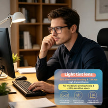 Load image into Gallery viewer, SHINU Light‑Tint FL‑41 Migraine Glasses, Relief for Photophobia and Light Sensitivity Against Fluorescent LED and Screen Glare
