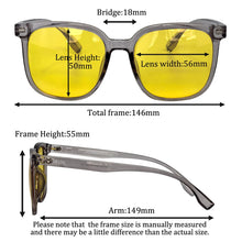 Загрузить изображение в средство просмотра галереи, SHINU progressive Night Vision Glasses Man Acetate frame Night Driving Glasses Blocking Blue Light Lenses for Office Working
