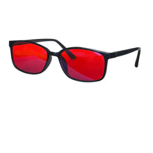 Load image into Gallery viewer, Red Glasses Block Blue Light Better Sleep Orange Lens Glasses for Working with Computer Gaming Glasses Blue Light Blocking
