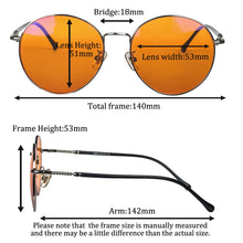 Load image into Gallery viewer, Round frame glasses man Red Lenses Butter Sleep Blue Light Blocking Orange Lense for long time work Eliminate Eye Strain Glasses
