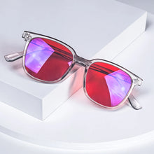 Load image into Gallery viewer, SHINU Red Lens Glasses Better Sleep Orange Lens Blue Light Blocking for Computer or Long Time Gaming Tr90 Frame Y2k Glasses
