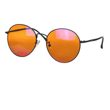 Load image into Gallery viewer, Round frame glasses man Red Lenses Butter Sleep Blue Light Blocking Orange Lense for long time work Eliminate Eye Strain Glasses
