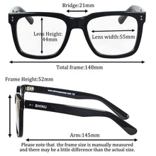 Load image into Gallery viewer, SHINU Acetate Glasses Men Near And Far Multifocal Eyeglasses Prescription Myopia diopter Presbyopia Magnifying Glasses For Man
