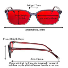 Load image into Gallery viewer, Anti Light Blue Glasses Without Degree Orange Lens Computer Work Glasses Red Lenses Breathe Better To Sleep Acetate  Glasses Men
