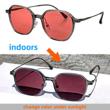 Load image into Gallery viewer, SHINU FL‑41 Migraine Glasses Rose Tint Anti Glare Blue Light Blocking Glasses Photophobia Light Sensitivity Men Women Titanium
