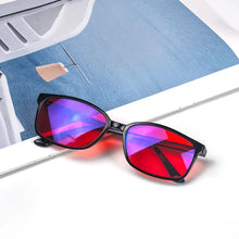 Load image into Gallery viewer, Red Glasses Block Blue Light Better Sleep Orange Lens Glasses for Working with Computer Gaming Glasses Blue Light Blocking
