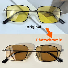 Загрузить изображение в средство просмотра галереи, Blue Light Blocking &amp; UV 400 for Daily Use Night Vision Metal Driving Glasses Photochromic Polarized Sunglasses Men
