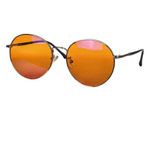 Load image into Gallery viewer, Round frame glasses man Red Lenses Butter Sleep Blue Light Blocking Orange Lense for long time work Eliminate Eye Strain Glasses
