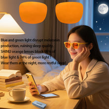 Carregar imagem no visualizador da galeria, Blue Light Blocking Glasses Better Sleep Red Glasses Orange Lens Computer Glasses Daytime Working Glasses
