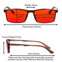 Load image into Gallery viewer, Red Lens Anti Blue Light Blocking Glasses Red Lens Eliminate Eye Strain Sleep Better Gaming Eyeglasses

