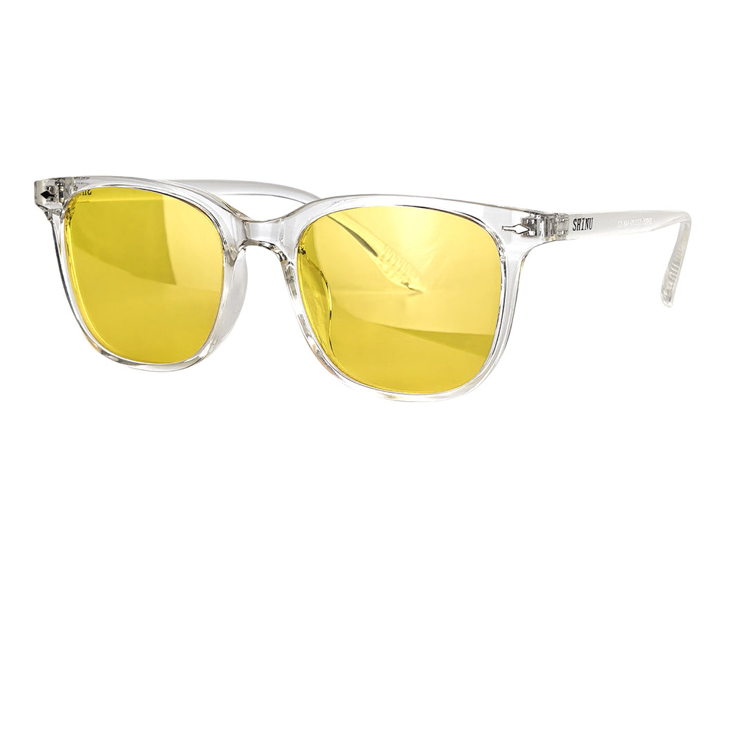 SHINU Polarized Sunglasses Driving Night Vision Glasses Women Blocking Blue Light TR90 Frame