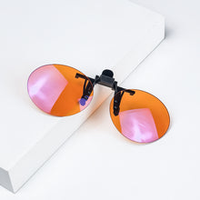 Load image into Gallery viewer, Anti Blue Light Clip on Glasses Polarized Clip on Sunglasses Orange Bluelight Lens Yellow Anti-glare Driving Lenses Brown Grey
