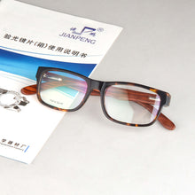 Загрузить изображение в средство просмотра галереи, SHINU фотохромные прогрессивные мультифокусные очки для чтения, бифокальные очки для чтения на близком расстоянии, очки в деревянной оправе из ацетата, пресбиопия F0014

