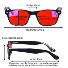 Load image into Gallery viewer, SHINU Red Lens Glasses Men Blue Light Blocking Glasses to Reduce Eye Strain Computer Gaming Blue Screen Glasses Mens Sleep Better SH010RD
