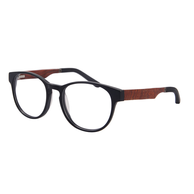 SHINU Men's Anti Blue Light Progressive Multifocus Reading Glasses Blue Ray Blocking Readers Eyeglasses Acetate Wood Frame ZF110