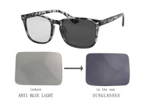 Load image into Gallery viewer, Men&#39;s Photochromic Sunglasses Anti Blue Ray Progressive Multifocus Computer Reading Glasses SHINU-SH078
