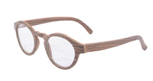 Carregar imagem no visualizador da galeria, Camada de madeira óculos redondos feminino natureza óculos de madeira feitos à mão óculos de prescrição personalizado grau miopia sph cyl
