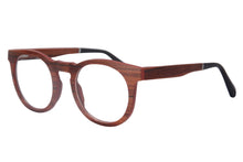 Carregar imagem no visualizador da galeria, Camada de madeira óculos redondos feminino natureza óculos de madeira feitos à mão óculos de prescrição personalizado grau miopia sph cyl

