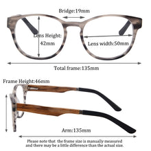 Загрузить изображение в средство просмотра галереи, Мужские очки SHINU с защитой от синего света, прогрессивные мультифокусные очки для чтения, блокирующие синие лучи, очки для чтения, очки в ацетатной деревянной оправе ZF110
