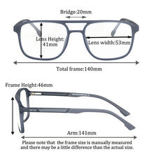 Загрузить изображение в средство просмотра галереи, Близорукие очки мужские с защитой от синего луча, против усталости, компьютерные рабочие очки SHINU-SH053N
