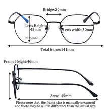 Загрузить изображение в средство просмотра галереи, SHINU титановая оправа для очков для мужчин, очки по рецепту, мультифокальные очки для близорукости, прогрессивные очки для чтения, мужские и женские очки 8328
