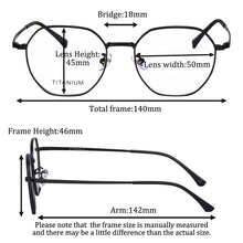 Загрузить изображение в средство просмотра галереи, Титановые очки женские новые в 2023 году очки по рецепту Прогрессивные очки Мультифокальные очки Однофокальные компьютерные очки 8329
