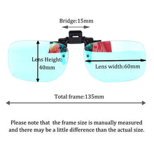 Load image into Gallery viewer, SHINU Color Blind Clip on For Men Red Green Color Blind Corrective Clip on with Prescription Glasses for Red Green Color Blind
