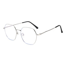 Load image into Gallery viewer, Round Metal Frames Clean Lens Anti Blue Light Myopia Glasses- 9217
