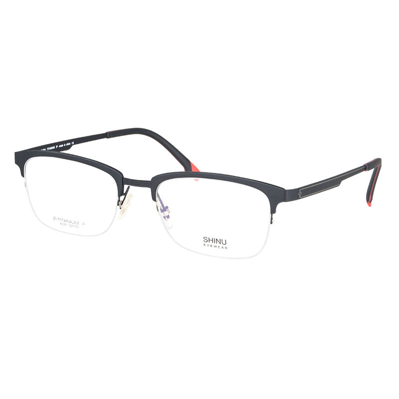 Титановая оправа для очков по рецепту, очки с блокировкой синего света, мужские очки для компьютерного чтения, очки для близорукости SHINU-6087