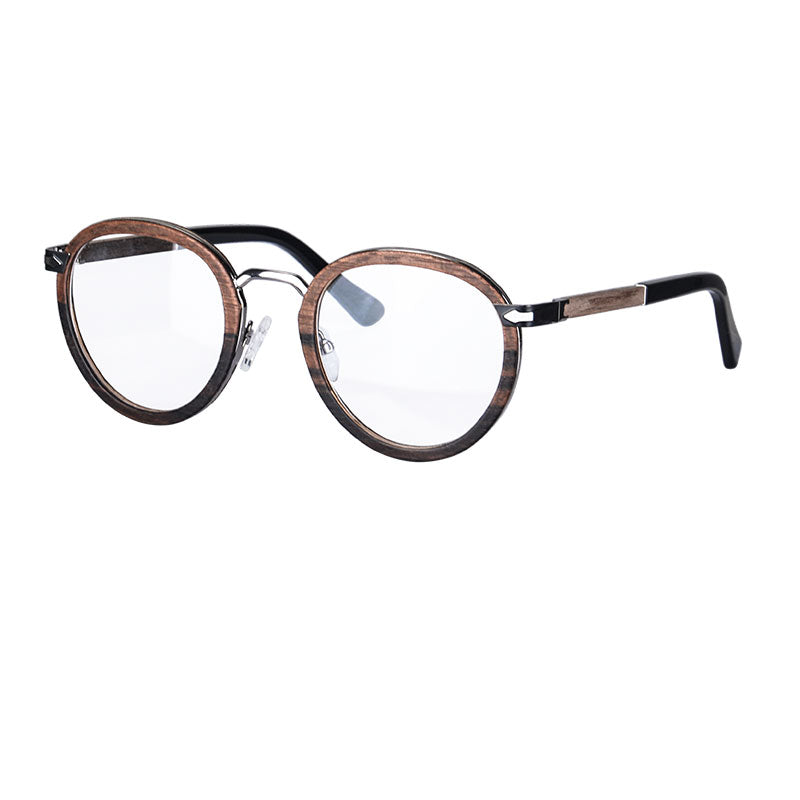 SHINU Anti Blue Light Myopia Glasses for Men Computer Reading Glasses Wood Frame See Far See Near-W9212223