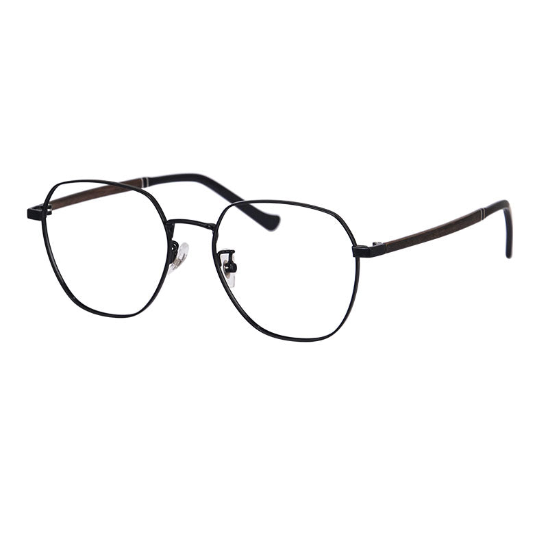 SHINU очки в титановой оправе для мужчин, очки с защитой от синего света, очки для близорукости, деревянные очки в оправе, мультифокусные очки для чтения-W910